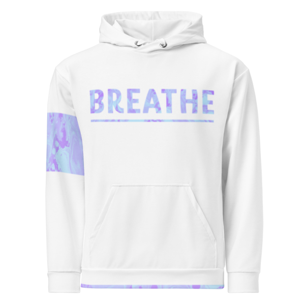 Breathe - Pastel Purple - Unisex Hoodie - Image 3