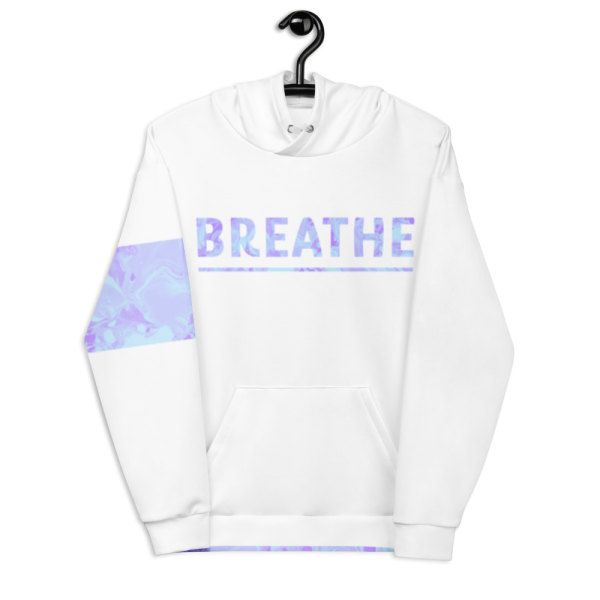Breathe - Pastel Purple - Unisex Hoodie - Image 4