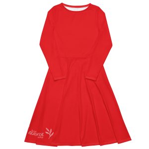 Radiant Beauty Midi Dress - Red