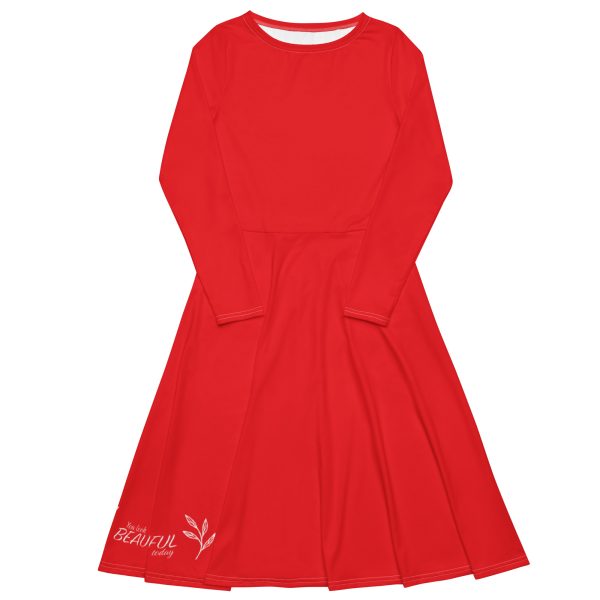 Radiant Beauty Midi Dress - Red