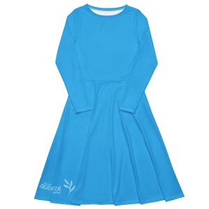 Radiant Beauty Midi Dress – Deep Sky Blue