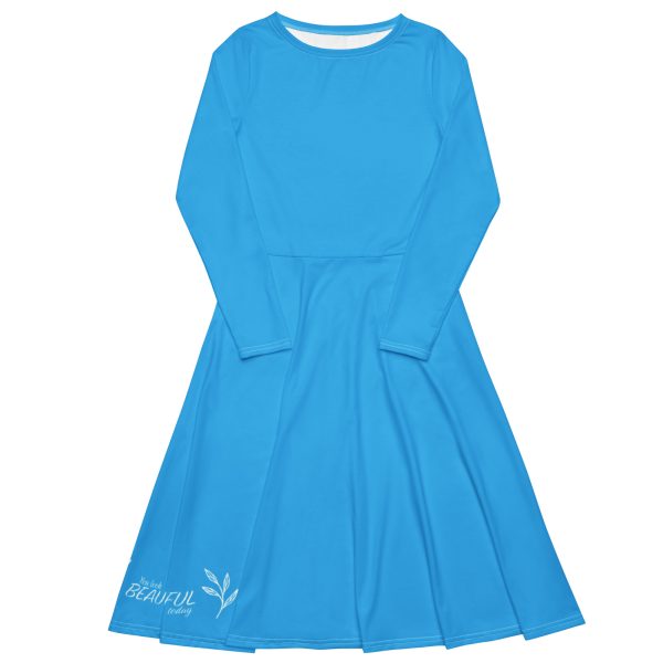 Radiant Beauty Midi Dress – Deep Sky Blue