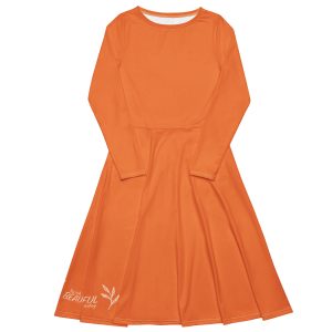 Radiant Beauty Midi Dress – Flamenco Orange