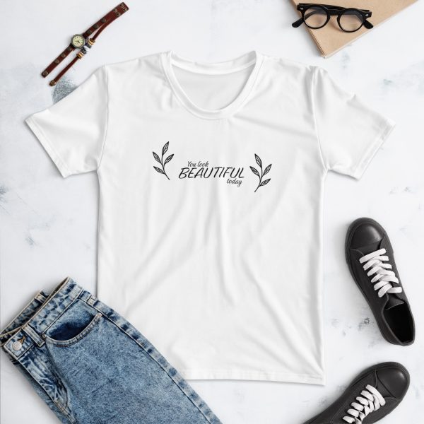 You Look Beautifl - Women's White T-shirt - Image 2